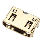 Connector<gtran/> mini HDMI socket on the board, angular<gtran/>