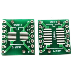 Printed circuit board  SO14/SSOP14-DIP14 adapter