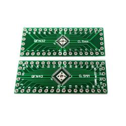 Printed circuit board adapter QFN32/40-DIP pitch 0.5mm