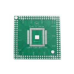Printed circuit board LQFP-128/144-DIP adapter for CPU/FPGA
