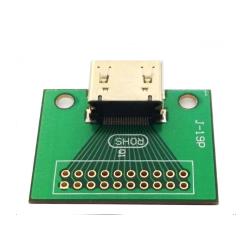 Printed board with connector HDMI 19pin J-19P