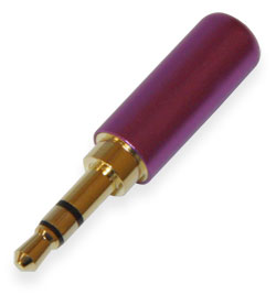 Штекер на кабель Sennheiser 3-pin 3.5mm емаль Пурпурний