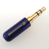 Штекер на кабель Sennheiser 3-pin 3.5mm эмаль Синий, тип Б