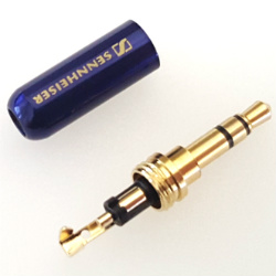 Штекер на кабель Sennheiser 3-pin 3.5mm эмаль Синий, тип Б
