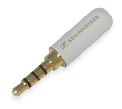 Штекер на кабель Sennheiser 4-pin 3.5mm эмаль Белый, тип Б