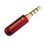 Plug to cable  Sennheiser 4-pin 3.5mm enamel Red, type B