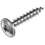 Screw 3.5 x 25 mm. with a semicircular head, the collar is galvanized.