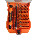 JY-8803 screwdriver set, S2 , 35 bits+7 sockets+1 handle+1 extension+1 tweezers