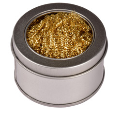 Soldering iron tip cleaner with chips